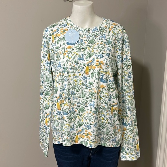 Hill House The Ivy Sleep Tee Multi Sherwood Forest Floral Cotton Sz S NEW - Picture 3 of 10